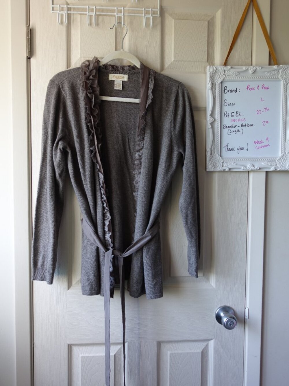 Peck & Peck  Ruffle-Trim Open Cardigan - Picture 2 of 9